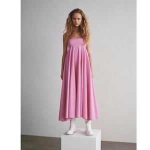 Zara pink poplin dress